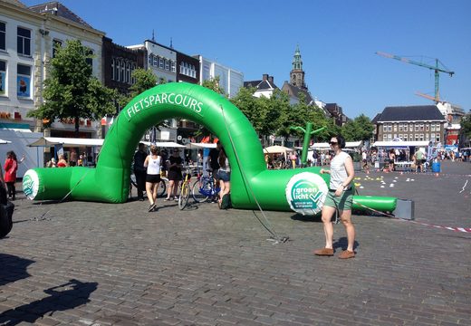 Order promotional inflatable cyclists' union start inflatable arches with detachable banner for sport events at JB Inflatables UK. Custom made advertising arches for sale