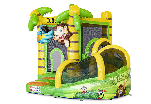 Order mini with slide jungle bouncy castle for children. Buy inflatable bouncy castles online at JB Inflatables UK