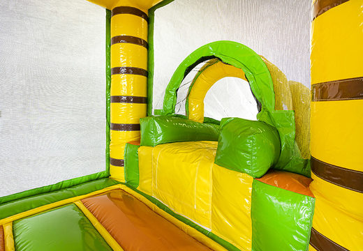 Buy mini inflatable jungle themed multiplay bouncer with slide for kids. Order inflatable bouncers online at JB Inflatables UK