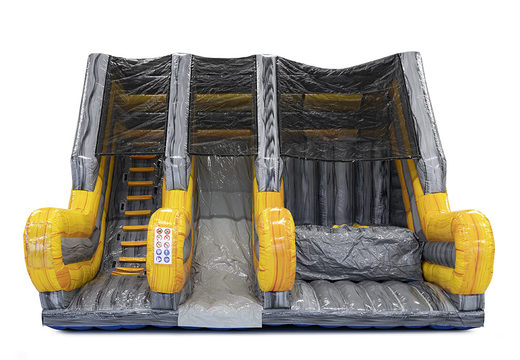 Buy an inflatable Base Jump City with an extra thick crash mat for both young and old. Order inflatable attraction now online at JB Inflatables UK