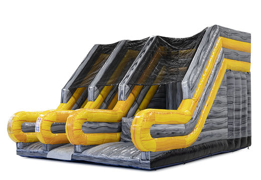 Order inflatable Base Jump City with an extra thick crash mat for both young and old. Buy inflatable attraction now online at JB Inflatables UK