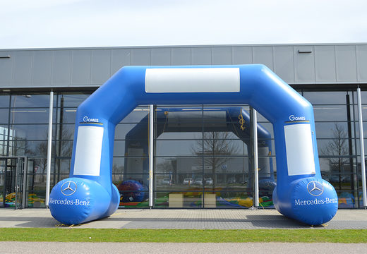 Order a custom made mercedes benz start & finish arch for sport events at JB Promotions UK; specialist in inflatable advertising arches