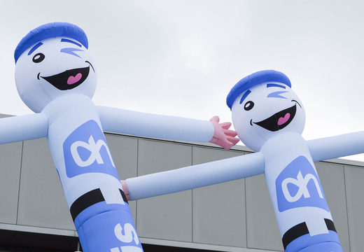 Personalized Albert Heijn 3D skydancers with a playful wink at JB Promotions UK. Promotional inflatable tubes made in all shapes and sizes