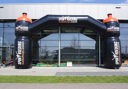 Order 12x6 custom made sports nutrition advertisement arch for promotions at JB Promotions UK; specialist in inflatable promotional arches