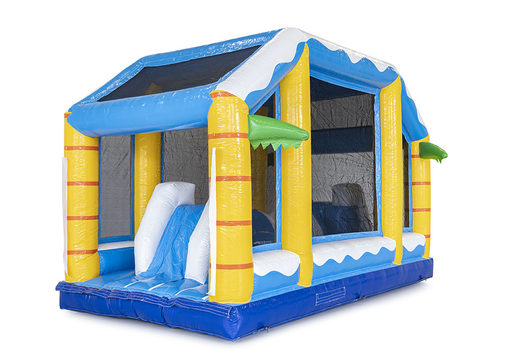 Buy a 19 meter long obstacle course in the surf theme with appropriate 3D objects for kids. Order inflatable obstacle courses now online at JB Inflatables UK