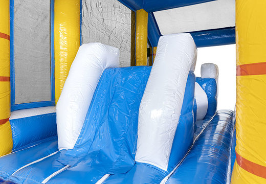 Buy modular 19 meter surf obstacle course with matching 3D objects for children. Order inflatable obstacle courses now online at JB Inflatables UK