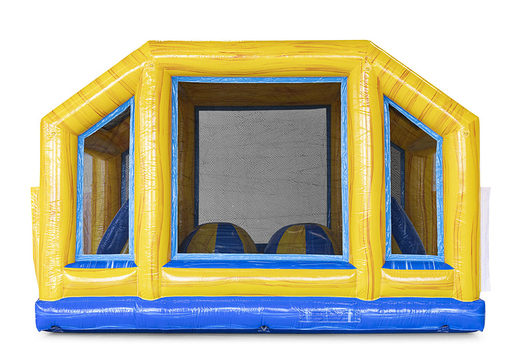Get your modular 19m marble themed obstacle course with matching 3D objects and double courses in different themes for kids online now. Order inflatable obstacle courses at JB Inflatables UK