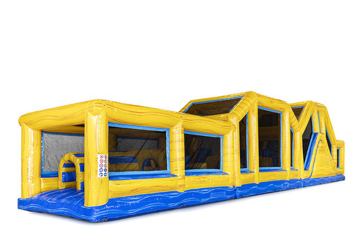 Marble inflatable 19m obstacle course with matching 3D objects and double courses in different themes for kids. Order inflatable obstacle courses now online at JB Inflatables UK