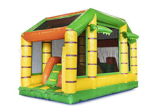 Buy modular 19m jungle themed obstacle course with matching 3D objects for kids. Order inflatable obstacle courses now online at JB Inflatables UK
