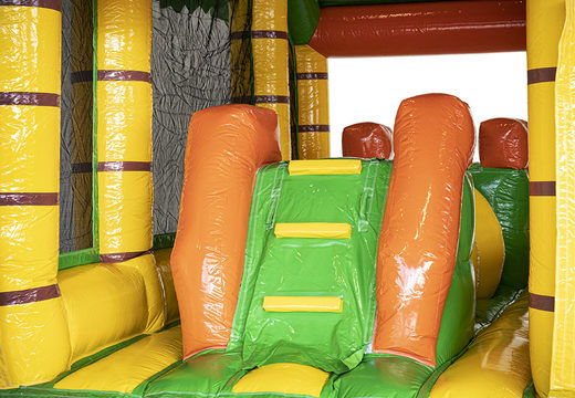 Order modular jungle obstacle course, 19 meters long with appropriate 3D objects for kids. Buy inflatable obstacle courses online now at JB Inflatables UK