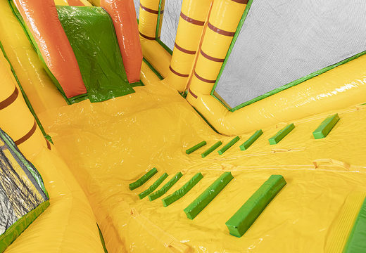 Buy a 19-meter jungle-themed obstacle course with appropriate 3D objects for kids. Order inflatable obstacle courses now online at JB Inflatables UK