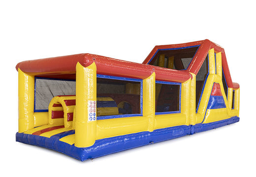 Obstacle course 13.5 meters long in theme standard with appropriate 3D objects for kids. Buy inflatable obstacle courses online now at JB Inflatables UK