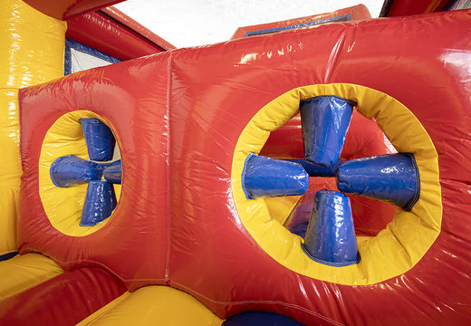 Obstacle course 13.5 meters long in theme standard with appropriate 3D objects for children. Order inflatable obstacle courses now online at JB Inflatables UK