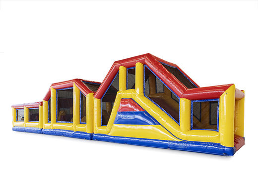 Buy a 19m modular standard obstacle course with appropriate 3D objects for children. Order inflatable obstacle courses now online at JB Inflatables UK
