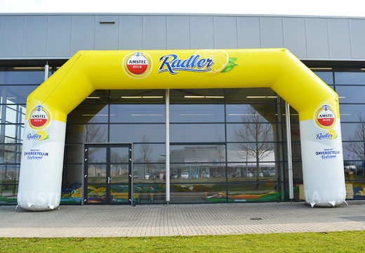 Custom made inflatable amstel radler start & finish arch for sale at JB Promotions UK. Request a free design for an advertising arch in your own style now