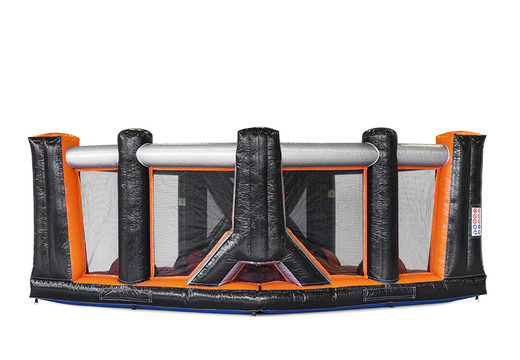 Order Giga obstacle course in the Ball Hopper Corner theme for kids. Buy inflatable obstacle courses online now at JB Inflatables UK