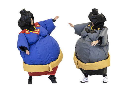 Order inflatable sumo suits in the Superman & Batman theme for both young and old. Buy inflatable sumo suits online at JB Inflatables UK