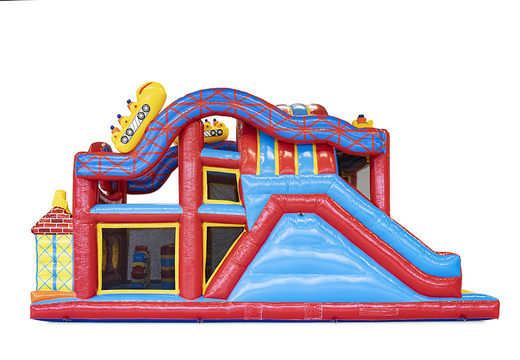 Order an obstacle course rollercoaster with 3D objects and beautiful animation images for kids. Buy inflatable obstacle courses online now at JB Inflatables UK