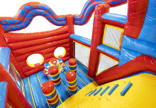 Order a mini rollercoaster 9m inflatable obstacle course with 3D objects and beautiful animation images for children. Buy inflatable obstacle courses online now at JB Inflatables UK