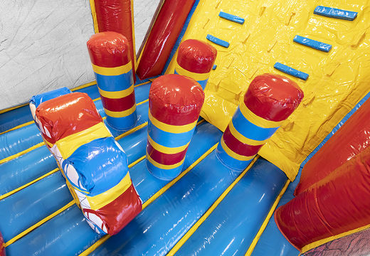 Rollercoaster 9m inflatable obstacle course for kids. Order inflatable obstacle courses now online at JB Inflatables UK
