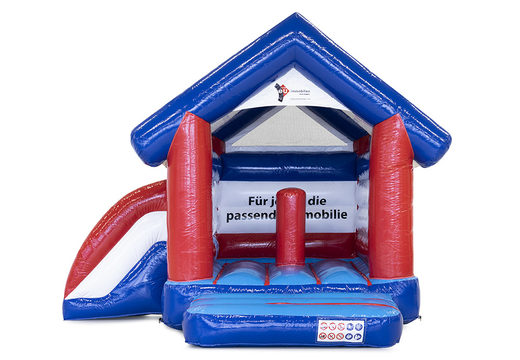 Buy custom made EU Immobilien Multifun bouncy castle at JB Promotions UK. Order now inflatable advertising bouncy castles in your own corporate identity at JB Inflatables UK