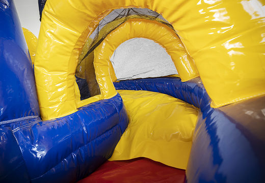 Order now online custom made Flevojump Mini with Slide Formule 1 bouncy castle at JB Promotions UK, ideal for various events. Request a free design for inflatable bouncers in your own corporate identity now