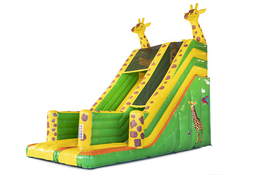 Order an inflatable slide with 3D objects in the giraffe theme for kids. Buy inflatable slides now online at JB Inflatables UK