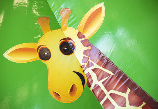 Buy a spectacular giraffe-themed inflatable slide with fun prints and 3D objects for kids. Order inflatable slides now online at JB Inflatables UK