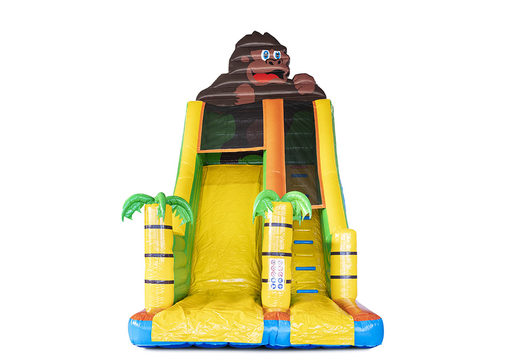 Buy gorilla themed inflatable slide with 3D objects for kids. Order inflatable slides now online at JB Inflatables UK