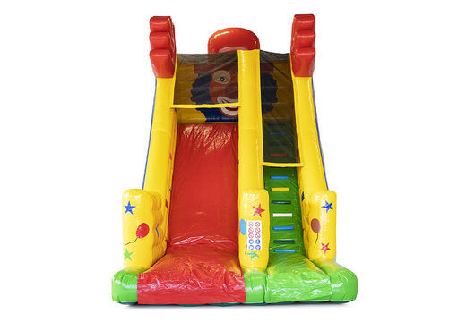 Buy clown themed inflatable slide with 3D objects for kids. Order inflatable slides now online at JB Inflatables UK
