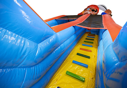 Pirates slide super with the cheerful colors, order 3D objects and fun prints. Buy inflatable slides now online at JB Inflatables UK