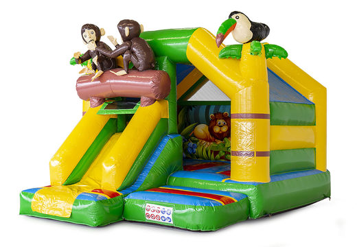 Order now custom made Inflatable Rental Twente Slide Combo Jungle bouncy castle at JB Promotions UK. Custom made inflatable advertising bouncers in different shapes and sizes for sale