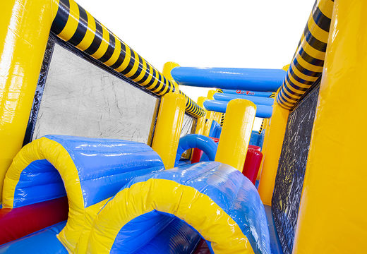 Buy large inflatable Qui Vive obstacle course for both young and old. Order inflatable obstacle courses online now at JB Promotions UK