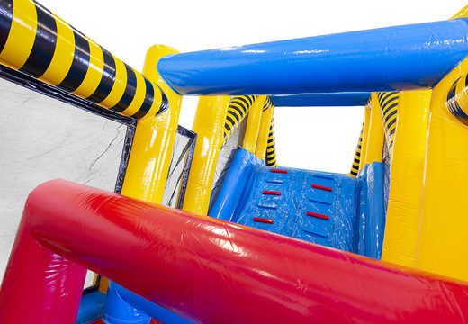 Buy inflatable Qui Vive obstacle course for both young and old. Order inflatable obstacle courses online now at JB Promotions UK