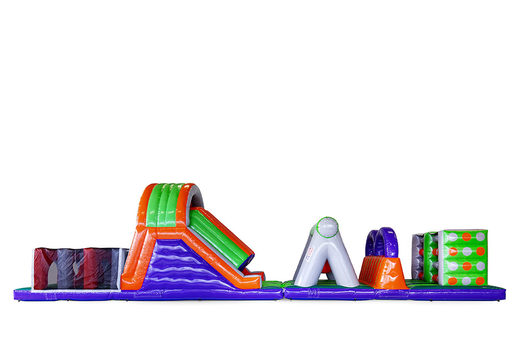 Buy inflatable multicolor custom obstacle course for both young and old. Order inflatable obstacle courses online now at JB Promotions UK