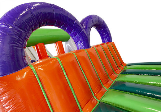 Buy custom inflatable multicolor obstacle course for both young and old. Order inflatable obstacle courses online now at JB Promotions UK