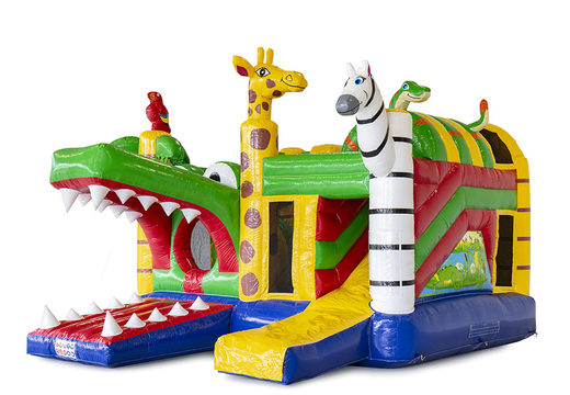 Order a bespoke Safari Multiplay bouncy castle now at JB Promotions UK. Custom inflatable advertising bouncy castles in different shapes and sizes for sale