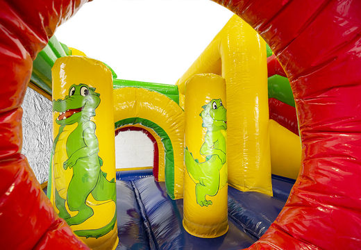 Buy promotional custom made safari multiplay bouncy castle. Order now inflatable advertising bouncy castles in your own corporate identity at JB inflatables UK