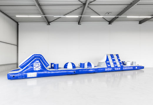 Buy inflatable Hof van Saksen water obstacle course for young and old. Order inflatable obstacle courses online now at JB Promotions UK