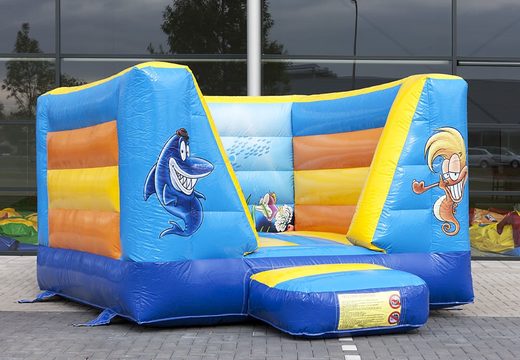Small seaworld-themed open bouncer for kids for sale. Available at JB Inflatables UK online
