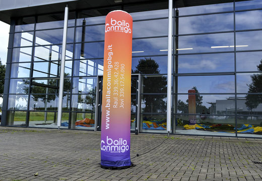 Order inflatable Baila Conmigo pillar. Get your advertising columns online now at JB Inflatables UK