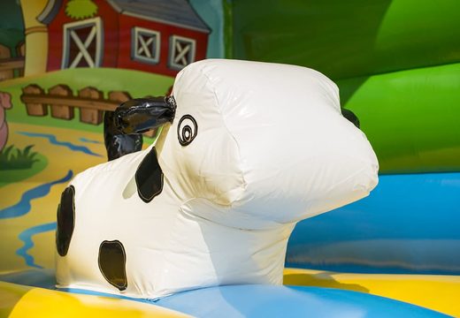 Midi inflatable multifun bouncy castle in farm theme for sale. Buy bouncy castles at JB Inflatables UK online