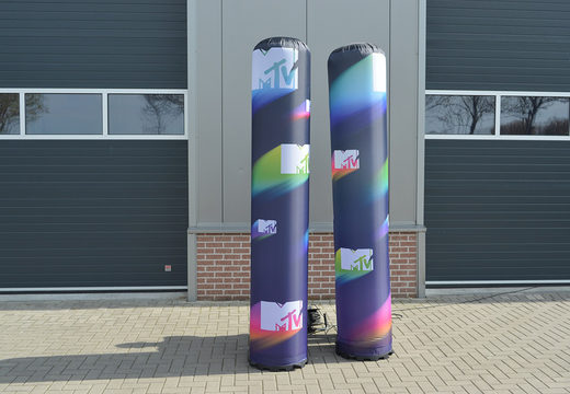 Buy inflatable MTV pillars. Order your inflatable advertising pillars now online at JB Inflatables UK