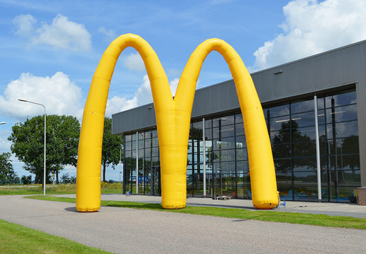 Order custom made McDonald`s advertisement arch at JB Promotions. Buy promotional advertising inflatable arches online at JB Inflatables UK