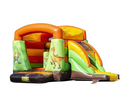 Buy a small indoor multifun bouncer in theme dinosaur for children. Purchase bouncers at JB Inflatables UK 