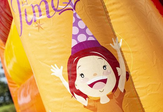 Small bounce house in party themes balloons with slide to buy at JB Inflatables UK online