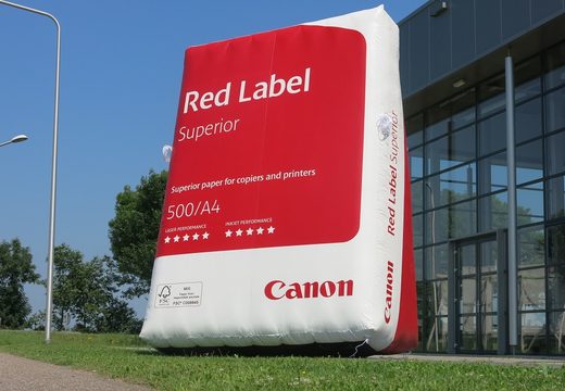 Inflatable Canon paper pack product augmentation for sale. Order inflatable 3D objects online at JB Inflatables UK