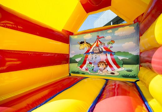 Midi bouncy castle with circus theme to buy. Order bouncy castles at JB Inflatables online UK 