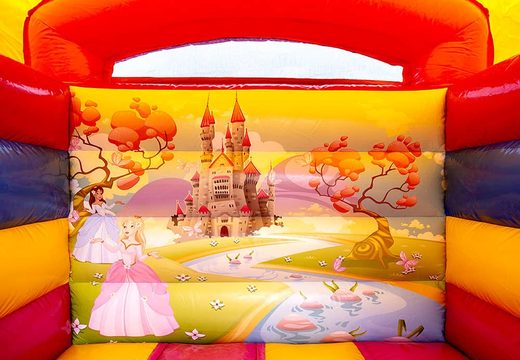 Mini roofed bouncer pink fairy tale to buy at JB Inflatables Uk online. Order bouncers online at JB Inflatables UK