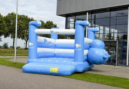Order online a bespoke Hypoimno open bouncy castle with a 3D object in your own corporate identity at JB Promotions UK; specialist in inflatable promotional items such as custom made bouncy castles. Request a free design for inflatable bouncy castles in your own own corporate identity at JB Inflatables UK
